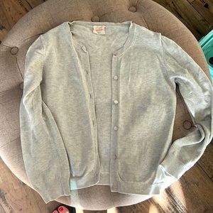 Crewcuts Cardigan,light grey, sz 8 girls